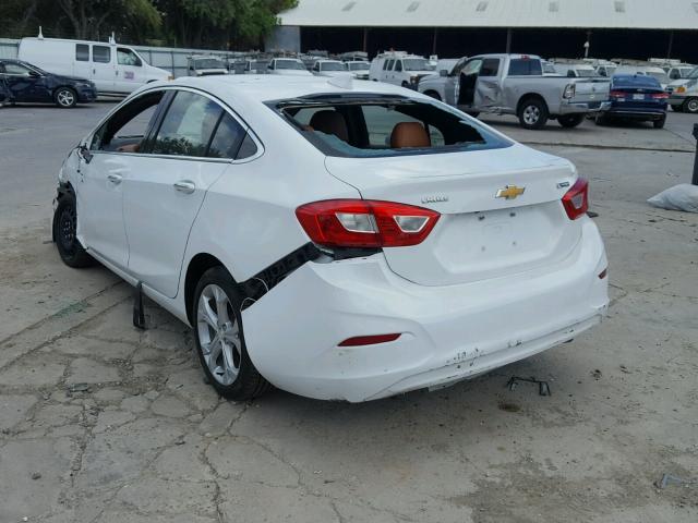 3G1BF5SM1HS564564 - 2017 CHEVROLET CRUZE PREM WHITE photo 3