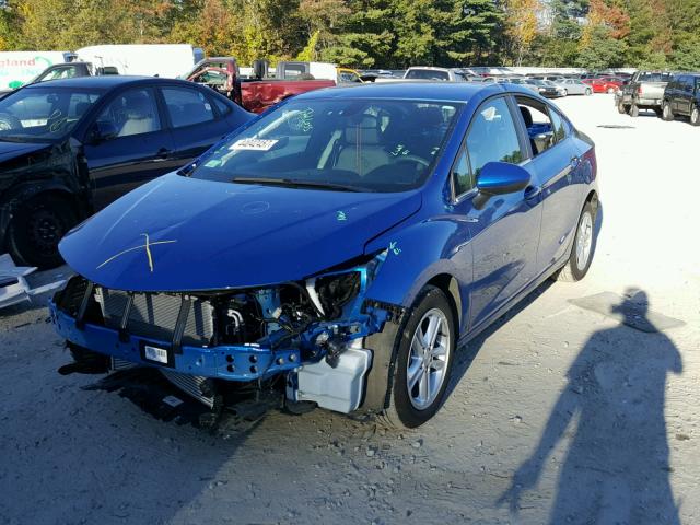 1G1BE5SM1H7113426 - 2017 CHEVROLET CRUZE LT BLUE photo 2