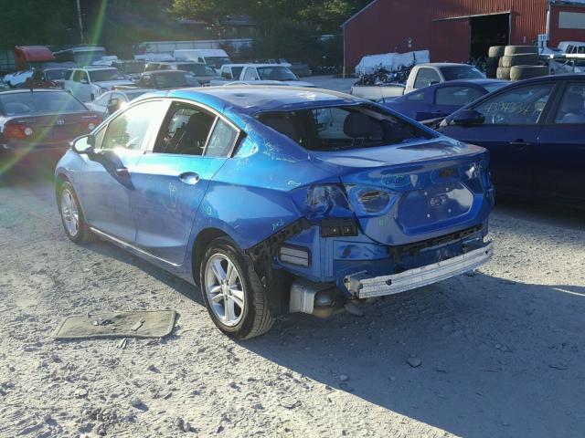 1G1BE5SM1H7113426 - 2017 CHEVROLET CRUZE LT BLUE photo 3