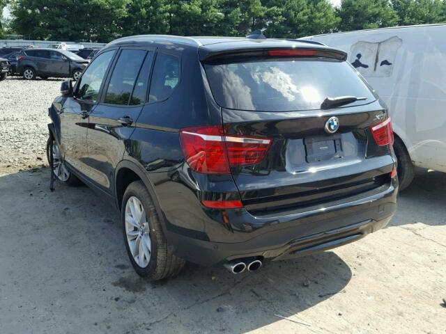 5UXWX9C30H0W74465 - 2017 BMW X3 XDRIVE2 BLACK photo 3