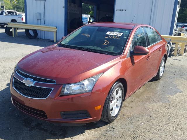 1G1PC5SB9D7211222 - 2013 CHEVROLET CRUZE LT ORANGE photo 2