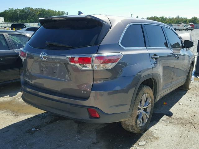 5TDZKRFH5FS117680 - 2015 TOYOTA HIGHLANDER SILVER photo 4