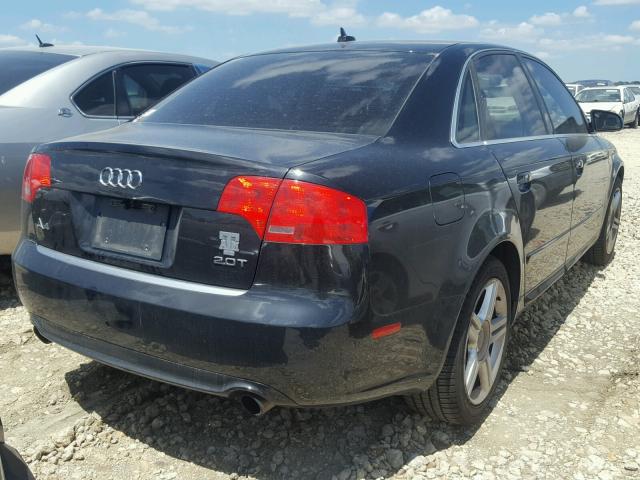 WAUAF78E08A058284 - 2008 AUDI A4 2.0T BLACK photo 4