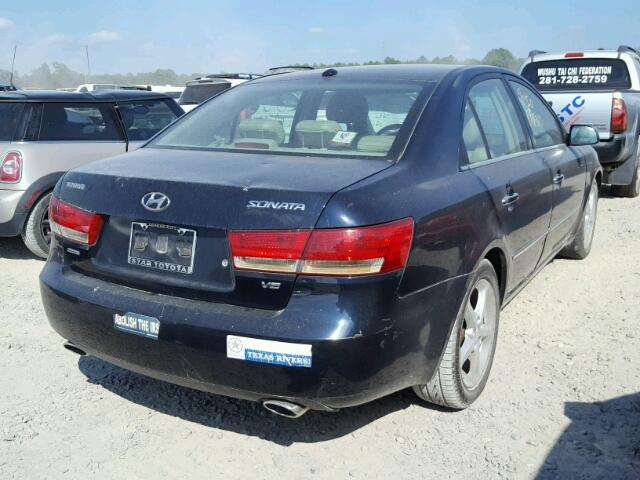 5NPEU46F28H359488 - 2008 HYUNDAI SONATA SE BLACK photo 4