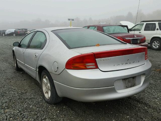 2B3HD56M92H257673 - 2002 DODGE INTREPID SILVER photo 3