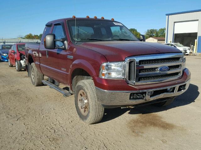 1FTSX21P85EB93214 - 2005 FORD F250 SUPER MAROON photo 1