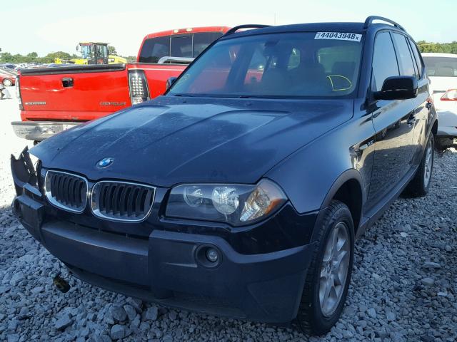 WBXPA73404WB21347 - 2004 BMW X3 2.5I BLACK photo 2