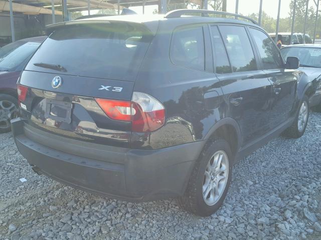 WBXPA73404WB21347 - 2004 BMW X3 2.5I BLACK photo 4