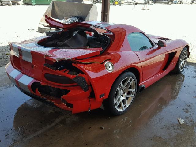 1B3JZ69Z58V201231 - 2008 DODGE VIPER SRT- RED photo 4