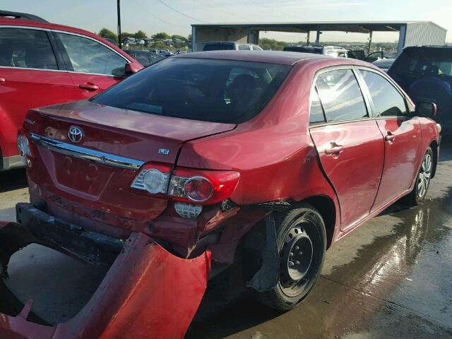 2T1BU4EEXCC810738 - 2012 TOYOTA COROLLA BA RED photo 4