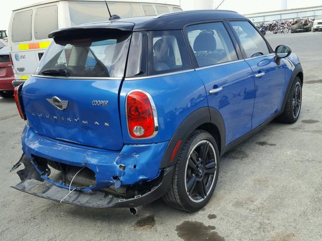 WMWZB3C57EWR42171 - 2014 MINI COOPER COU BLUE photo 4