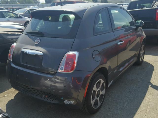 3C3CFFGE2FT694397 - 2015 FIAT 500 ELECTR CHARCOAL photo 4