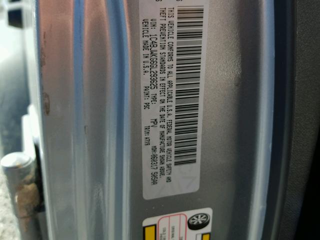 1C4BJWKG6GL293625 - 2016 JEEP WRANGLER U GRAY photo 10