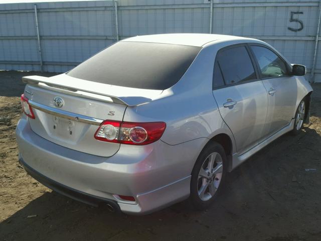 5YFBU4EE3DP138989 - 2013 TOYOTA COROLLA BA SILVER photo 4