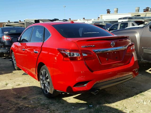 3N1AB7AP5HY221469 - 2017 NISSAN SENTRA RED photo 3