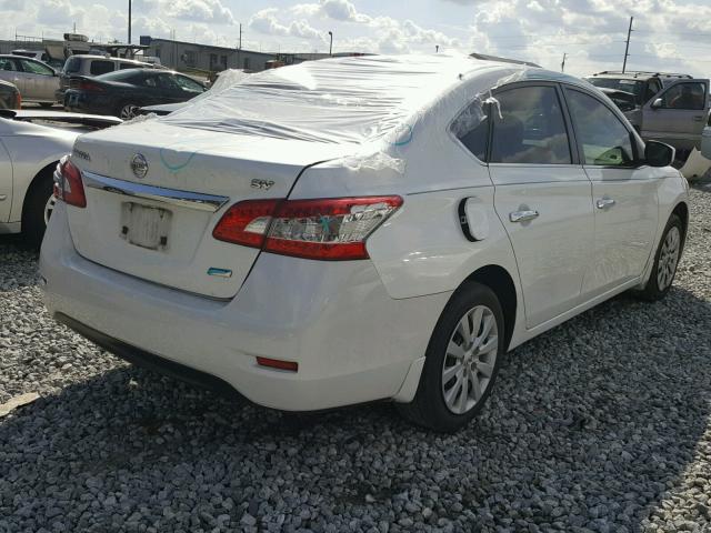 3N1AB7APXDL779356 - 2013 NISSAN SENTRA S WHITE photo 4