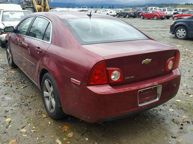 1G1ZJ57B19F243425 - 2009 CHEVROLET MALIBU 2LT MAROON photo 3