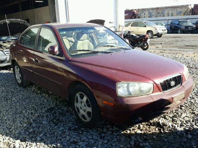 KMHDN45D41U177033 - 2001 HYUNDAI ELANTRA MAROON photo 1