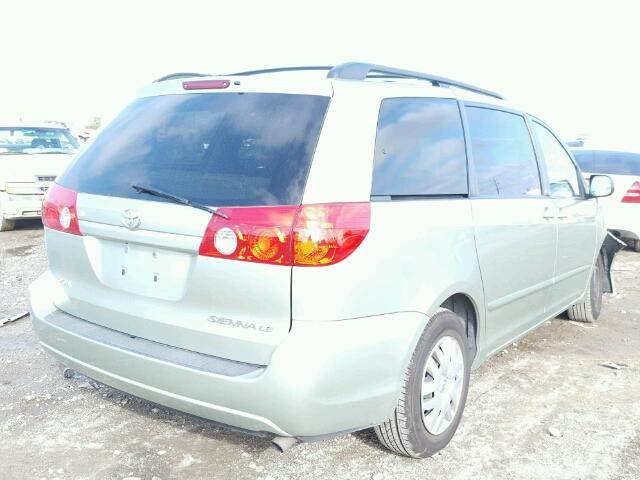 5TDKK4CC7AS294706 - 2010 TOYOTA SIENNA CE GREEN photo 4