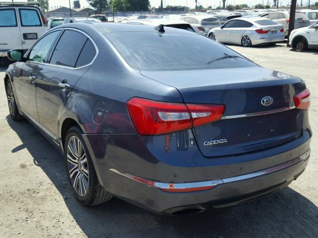 KNALN4D72E5130575 - 2014 KIA CADENZA PR BLUE photo 3