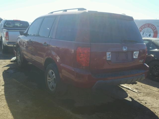 2HKYF18433H547382 - 2003 HONDA PILOT EX BURGUNDY photo 3