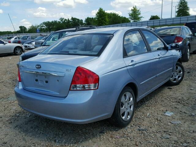 KNAFE121785545969 - 2008 KIA SPECTRA EX BLUE photo 4