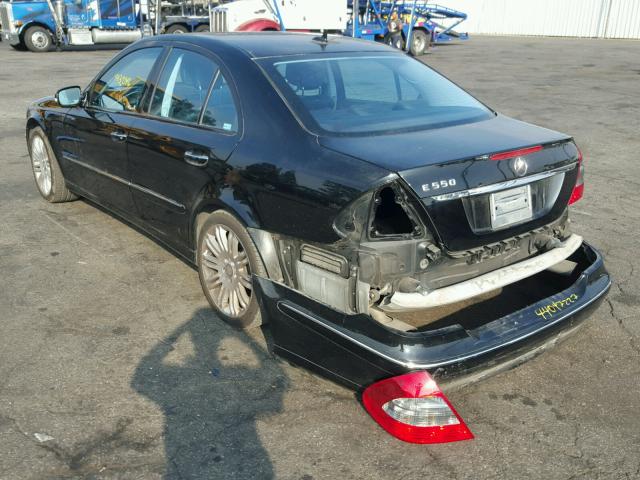 WDBUF72X48B226270 - 2008 MERCEDES-BENZ E 550 BLACK photo 3