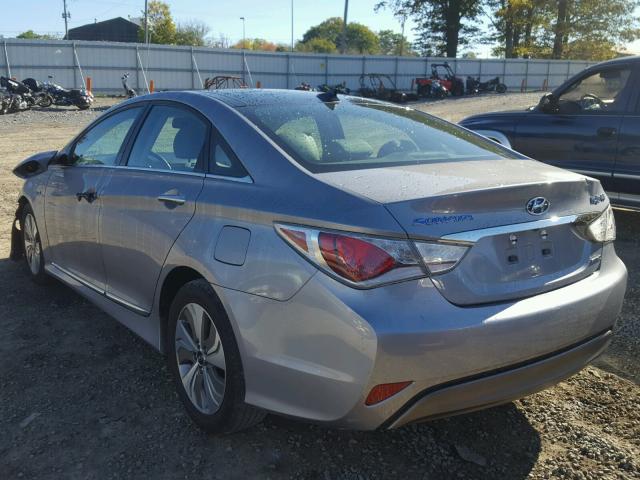 KMHEC4A4XFA128699 - 2015 HYUNDAI SONATA HYB SILVER photo 3