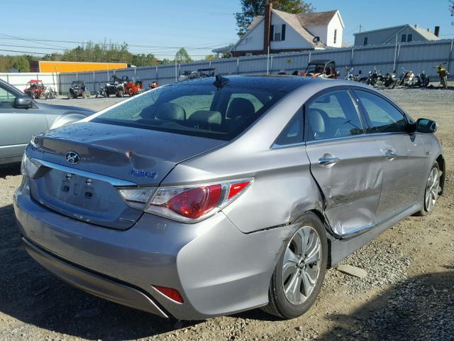 KMHEC4A4XFA128699 - 2015 HYUNDAI SONATA HYB SILVER photo 4