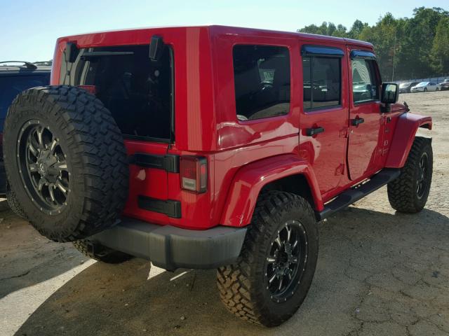 1J4GA39138L518472 - 2008 JEEP WRANGLER U RED photo 4