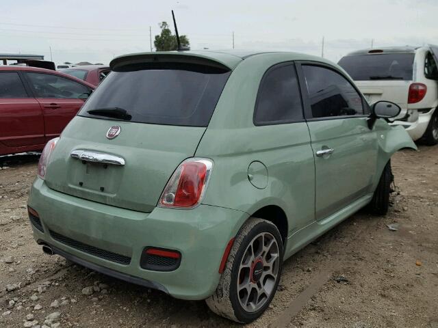 3C3CFFBR8DT598622 - 2013 FIAT 500 SPORT GREEN photo 4