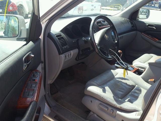 2HNYD18215H557001 - 2005 ACURA MDX SILVER photo 9