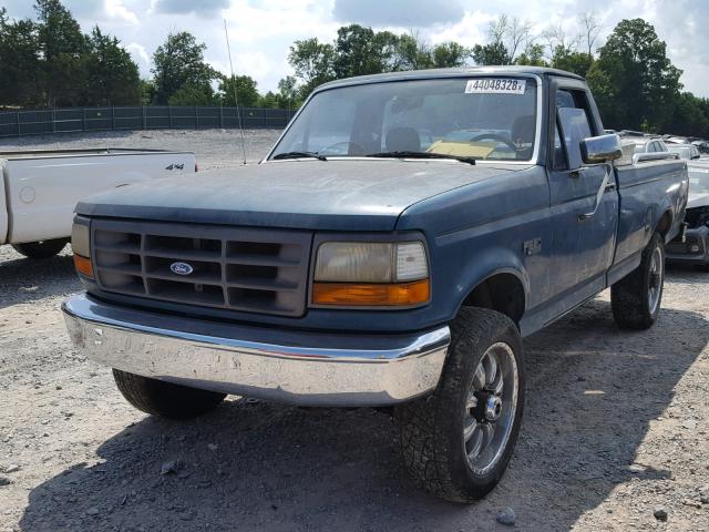 2FTHF26G4SCA01343 - 1995 FORD F250 GREEN photo 2