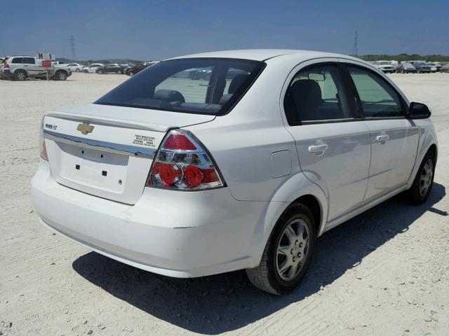 KL1TD5DE0AB088534 - 2010 CHEVROLET AVEO LS WHITE photo 4