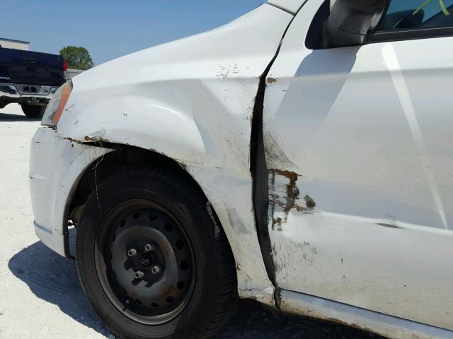 KL1TD5DE0AB088534 - 2010 CHEVROLET AVEO LS WHITE photo 9
