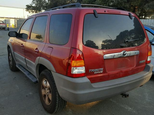 4F2YU07191KM53934 - 2001 MAZDA TRIBUTE DX 红色 照片 3