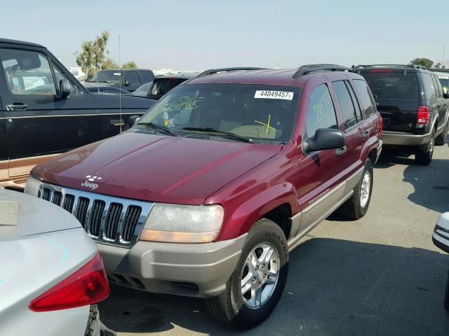 1J4GX48S42C168033 - 2002 JEEP GRAND CHER RED photo 2