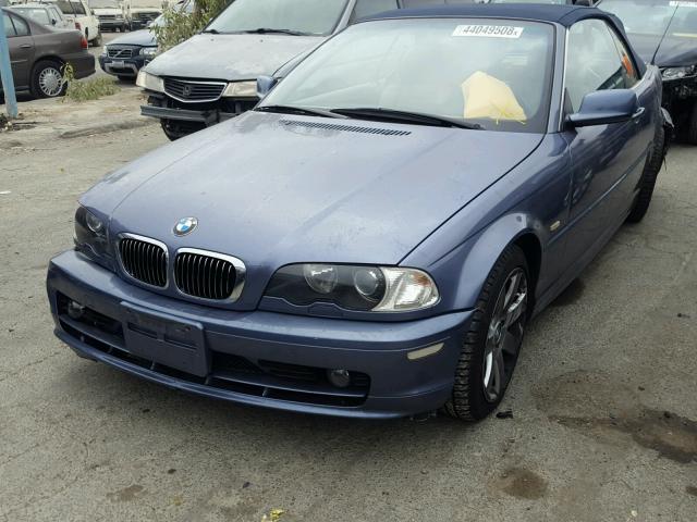 WBABS33472JY59194 - 2002 BMW 325 CI BLUE photo 2