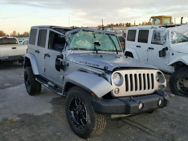 1C4BJWFG1EL141906 - 2014 JEEP WRANGLER U SILVER photo 1