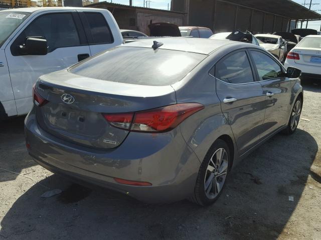 5NPDH4AE3EH512213 - 2014 HYUNDAI ELANTRA SE SILVER photo 4