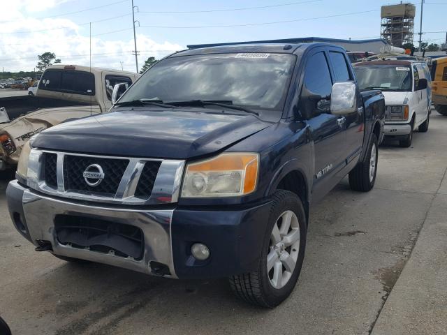 1N6BA07C38N304506 - 2008 NISSAN TITAN XE BLUE photo 2