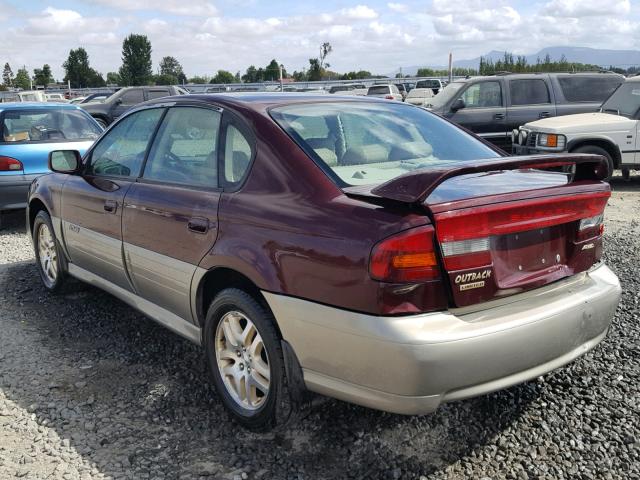 4S3BE686917208392 - 2001 SUBARU LEGACY OUT MAROON photo 3