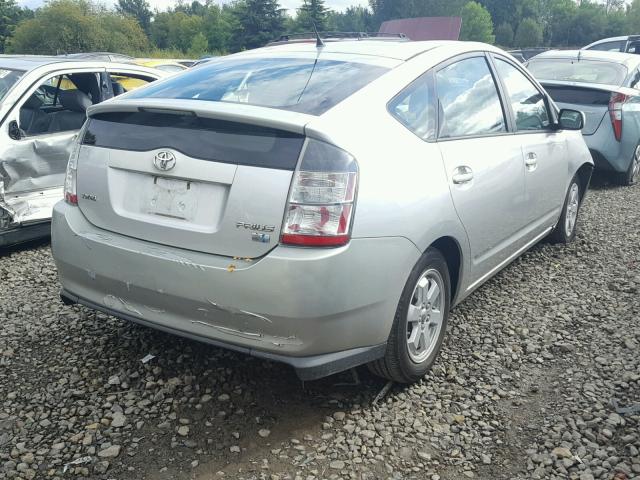 JTDKB22U840095556 - 2004 TOYOTA PRIUS SILVER photo 4