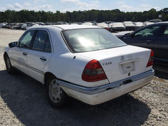 WDBHA22E7SF283810 - 1995 MERCEDES-BENZ C 220 WHITE photo 3