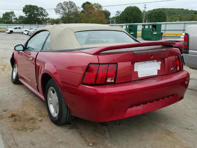 1FAFP4448YF218471 - 2000 FORD MUSTANG RED photo 3