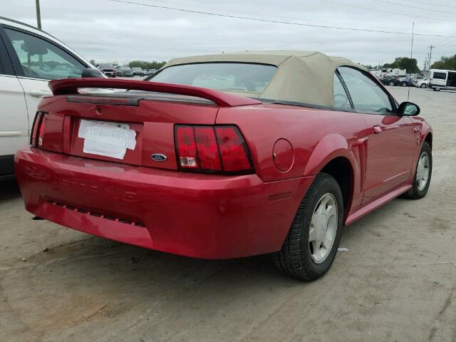 1FAFP4448YF218471 - 2000 FORD MUSTANG RED photo 4