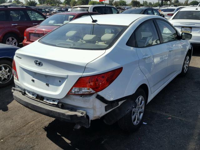 KMHCT4AE6DU421432 - 2013 HYUNDAI ACCENT GLS WHITE photo 4