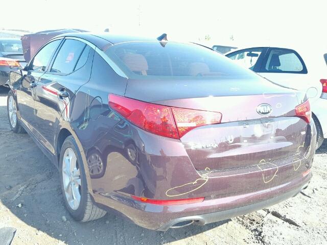 5XXGM4A70DG206204 - 2013 KIA OPTIMA LX BURGUNDY photo 3