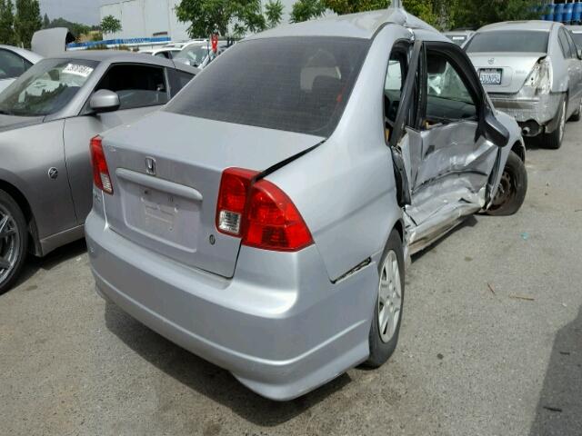 2HGES16354H589329 - 2004 HONDA CIVIC DX V SILVER photo 4