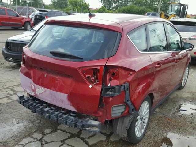 1FADP5CU8EL503926 - 2014 FORD C-MAX PREM RED photo 4